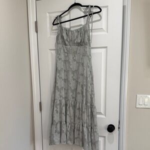 Elegant Green Floral Dress